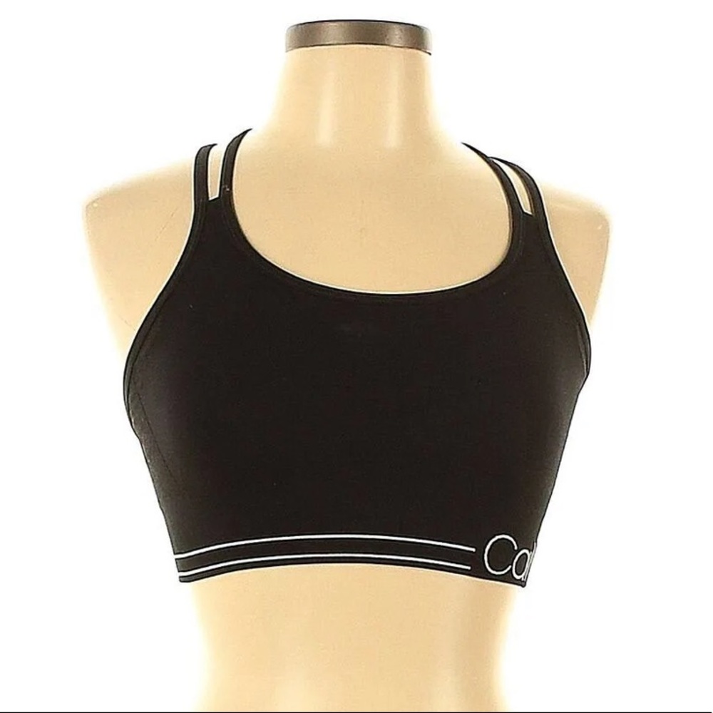 calvin klein performance black sports bra